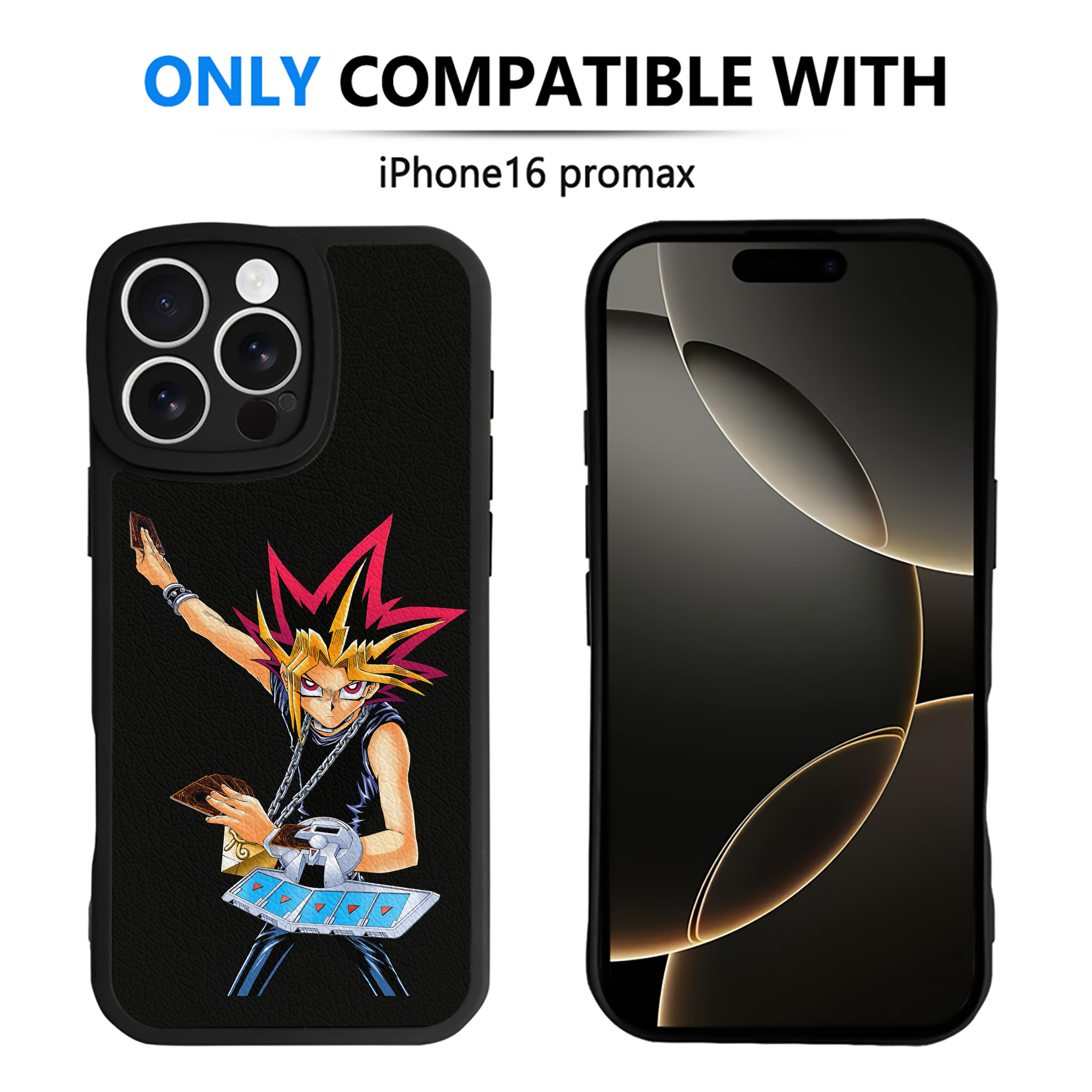 （画像用） 遊☆戯☆王 Yu-Gi-Oh! 【iPhone 16シリーズ対応】シリコンスマホケース（レザー調） 材質：シリコン